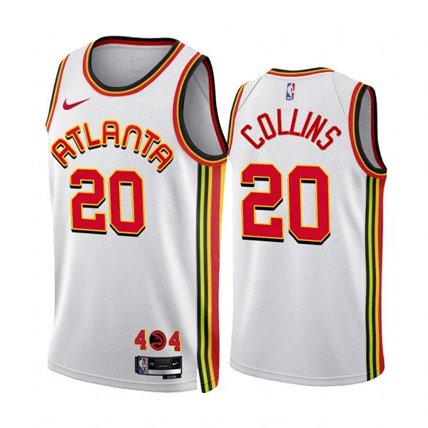 Basketball Jersey Bridesmaid-Men's Atlanta Hawks #20 John Collins 2022/23 White Association Edition Stitched Basketball Jersey