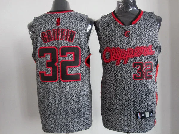 Basketball Jersey Sports-Cllipers 32 Griffin Grey Snow Basketball Jerseys