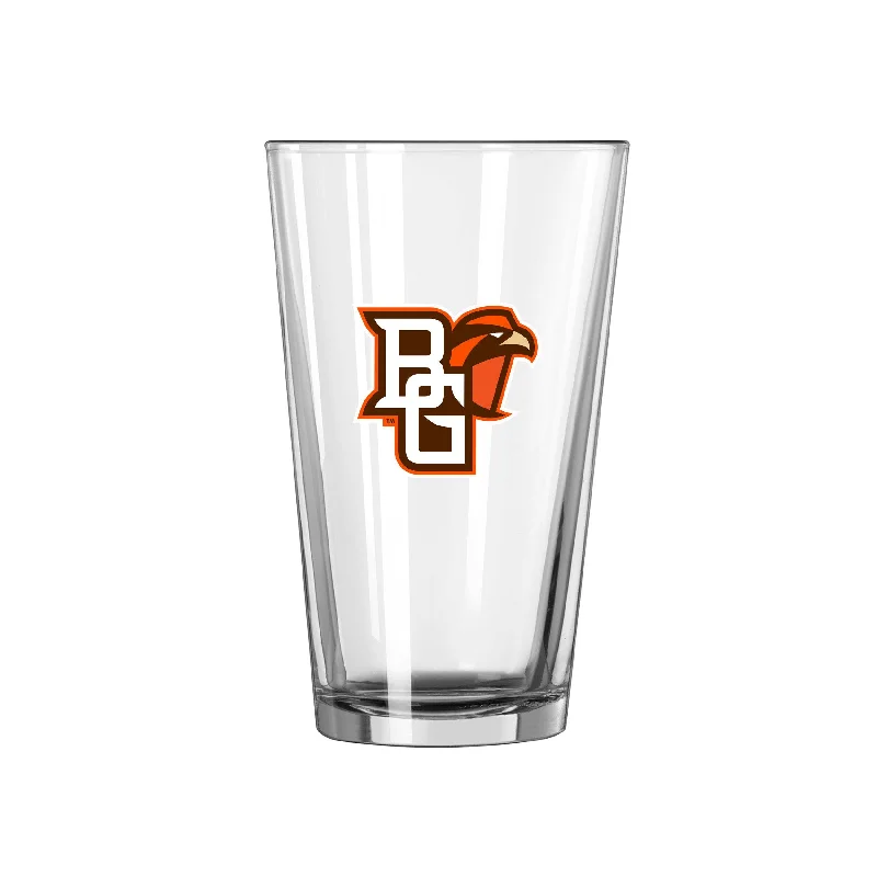 Team Mug Patterned-Bowling Green 16oz Logo Pint Glass