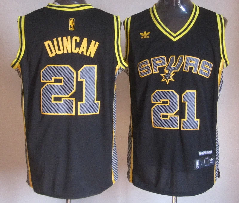 Basketball Jersey Best Deals-Spurs 21 Duncan Black Fashoin Basketball Jerseys