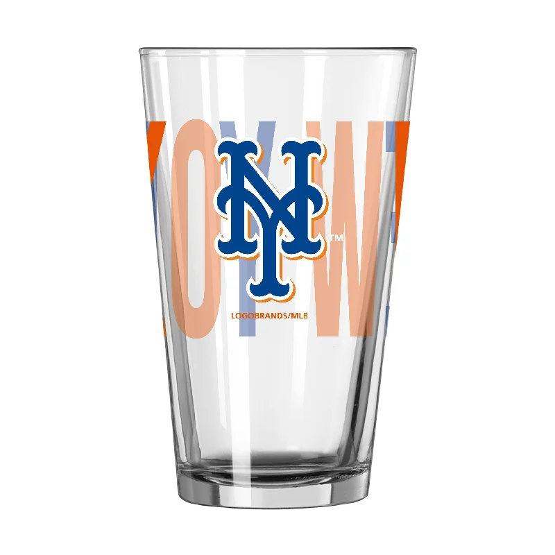 Team Mug Orange-New York Mets 16oz Overtime Pint Glass