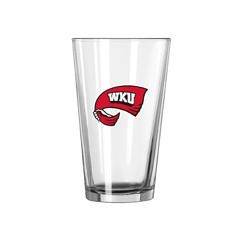 Team Mug Soccer-Western Kentucky 16oz Logo Pint Glass