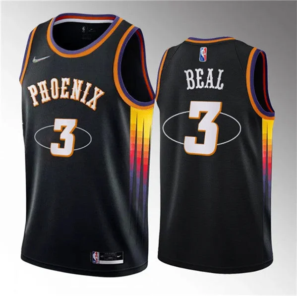 Basketball Jersey NBA-Men's Phoenix Suns #3 Bradley Beal Black Statement Edition Stitched Basketball Basketball Jersey