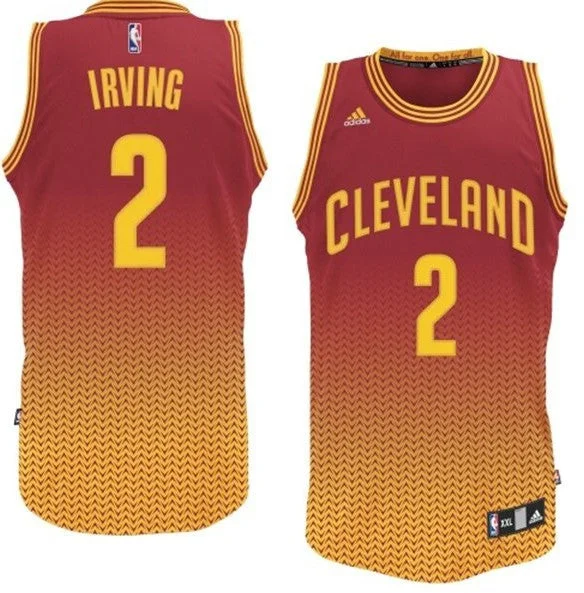 Basketball Jersey Gym-Cavaliers 2 Irving Red And Orange Resonate Fashion Swingman Basketball Jersey