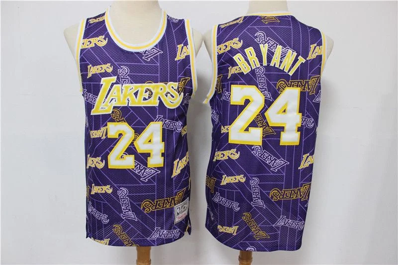 Basketball Jersey Festival-Men's Los Angeles Lakers #24 Kobe Bryant 2020 Purple Tear Up Pack Hardwood Classics Swingman Stitched Basketball Jersey