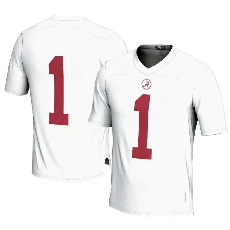 Football Jersey Super Bowl-#1 A.Crimson Tide GameDay Greats Football Jersey - White Stitched American College Jerseys