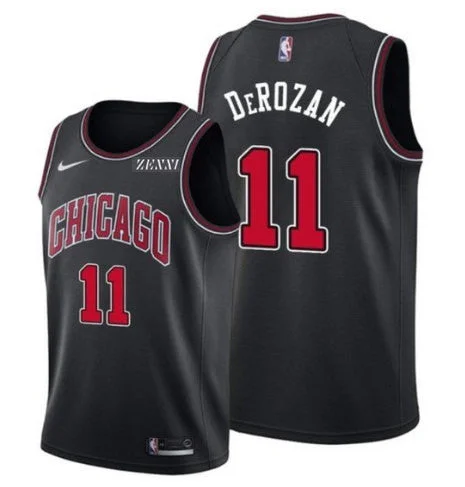 Basketball Jersey Blank-Men's Chicago Bulls #11 DeMar DeRozan Black Edition Swingman Stitched Basketball Basketball Jersey