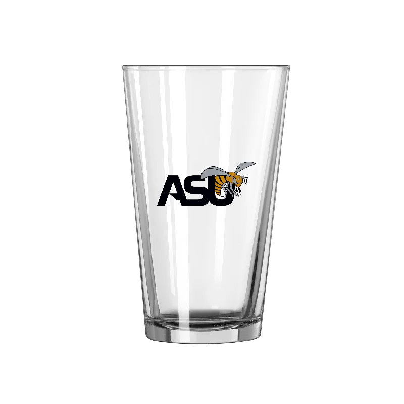 Team Mug Glass-Alabama State 16oz Logo Pint Glass