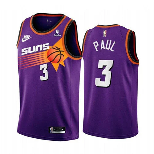 Basketball Jersey Pullover-Men's Phoenix Suns #3 Chris Paul Purple Stitched Basketball Basketball Jersey