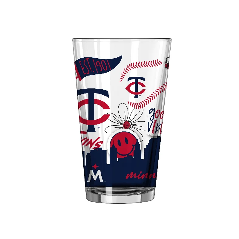 Team Mug Adventure-Minnesota Twins 16oz Native Pint Glass