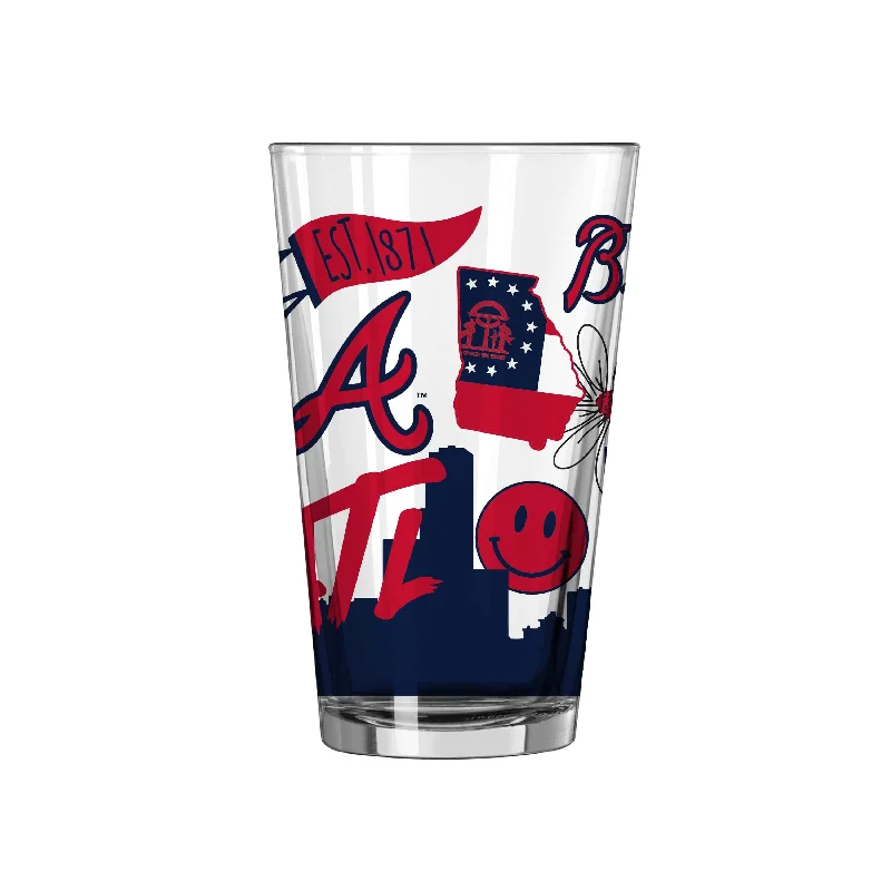 Team Mug Mom-Atlanta Braves 16oz Native Pint Glass