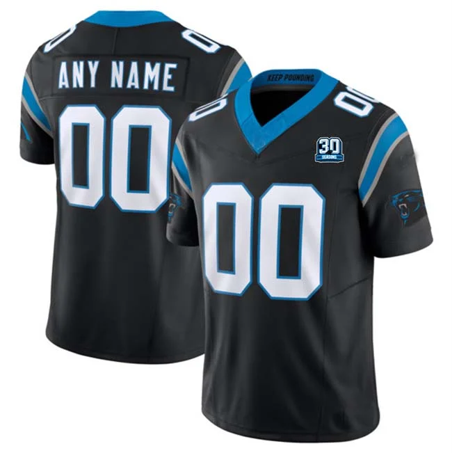 Football Jersey Groomsmen-Custom C.Panthers Active Player Black 2024 30th Anniversary Patch F.U.S.E. Vapor Limited Stitched Football Jersey