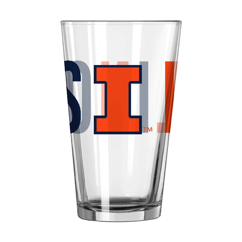 Team Mug Funny-Illinois 16oz Overtime Pint Glass