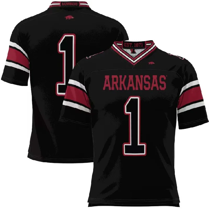 Football Jersey Superhero-#1 A.Razorbacks GameDay Greats Football Jersey - Black Stitched American College Jerseys