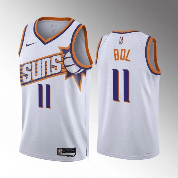 Basketball Jersey Hip Hop-Men's Phoenix Suns #11 Bol Bol White Association Edition Stitched Basketball Basketball Jersey