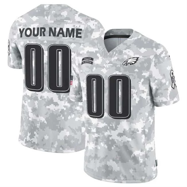 Football Jersey Business Casual-Custom P.Eagles Active Player 2024 F.U.S.E Arctic Camo Salute To Service Limited Stitched Football Jersey