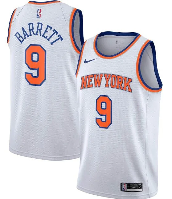 Basketball Jersey Mother’s Day-New Yok Knicks White #9 R.J.  Stitched Swingman Basketball Jersey