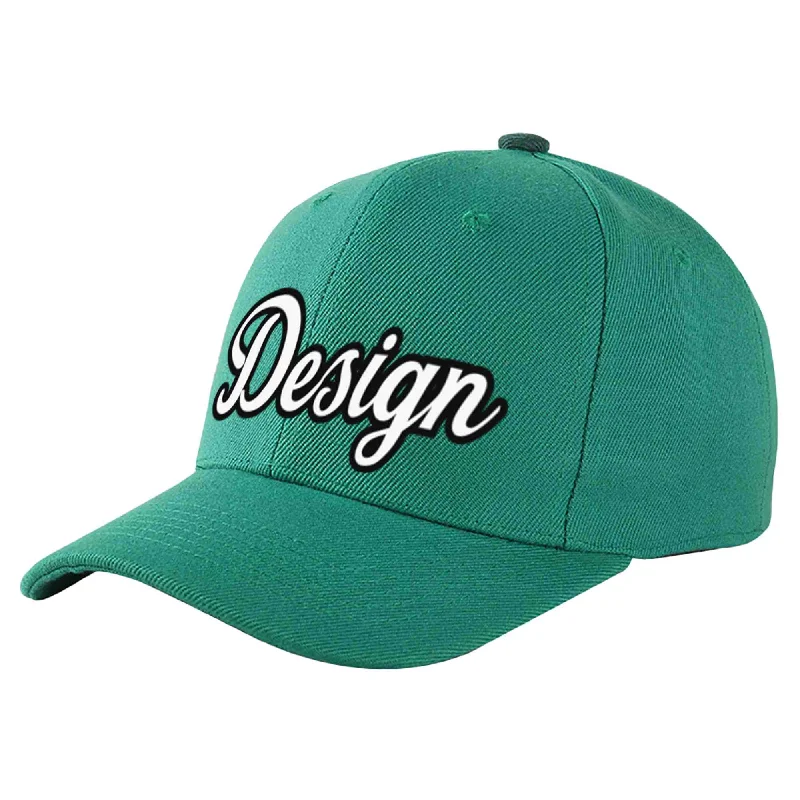 Baseball Cap Political-Custom Light Green White-Black Curved Eaves Sport Design Baseball Cap