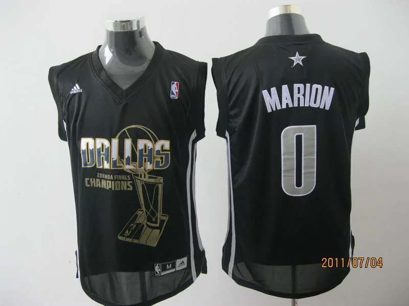 Basketball Jersey Pink-Mavericks 0 Marion Black 2011 Champions Basketball Jerseys