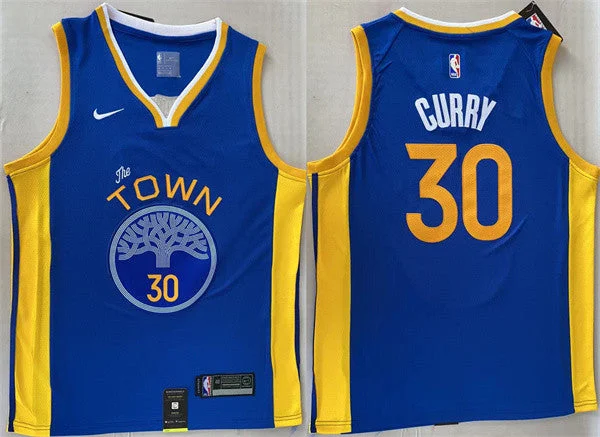 Basketball Jersey Workout-Men's Golden State Warriors #30 Stephen Curry Royal Stitched Basketball Jersey