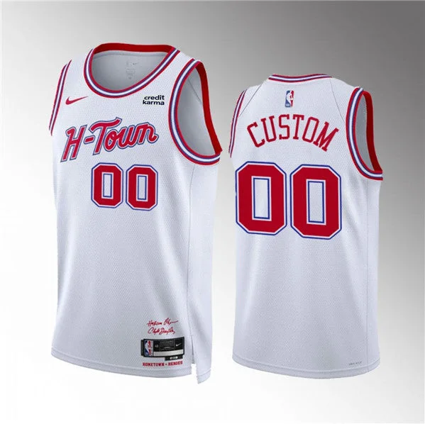 Basketball Jersey Fast Delivery-Men's Houston Rockets Active Player Custom White 2023/24 City Edition Stitched Basketball Jersey