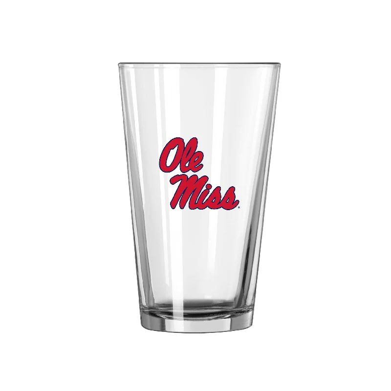 Team Mug Quote-Ole Miss 16oz Logo Pint Glass