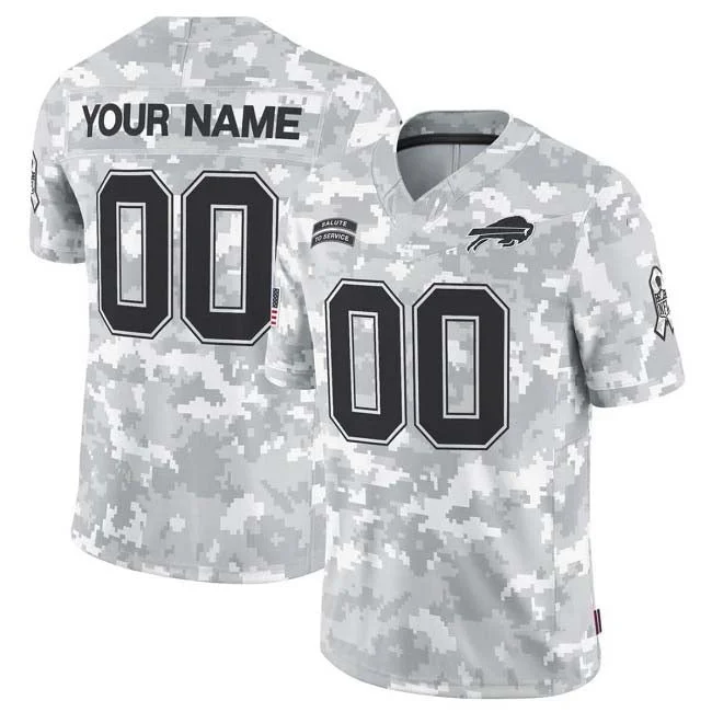 Football Jersey Gift-Custom B.Bills Active Player 2024 F.U.S.E Arctic Camo Salute To Service Limited Stitched Football Jersey