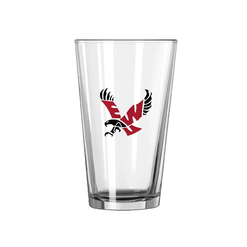 Team Mug Limited Edition-Eastern Washington U 16oz Logo Pint Glass