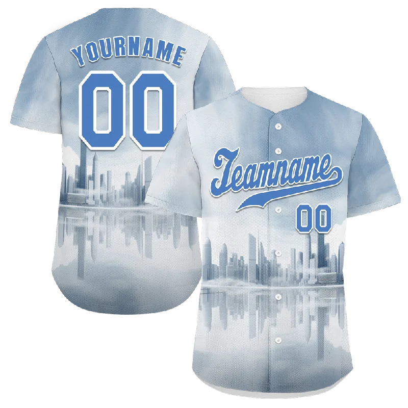 Baseball Jersey Quick-Dry-Custom White City Edition Blue Authentic Baseball Jersey BSBJ0a-bc0fbcd