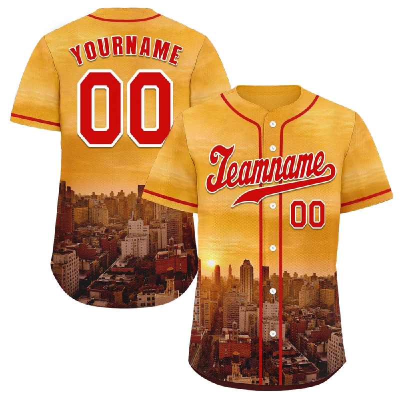 Baseball Jersey Eco-Friendly-Custom Yellow City Edition Red Authentic Baseball Jersey BSBJ0a-bc0fbc8