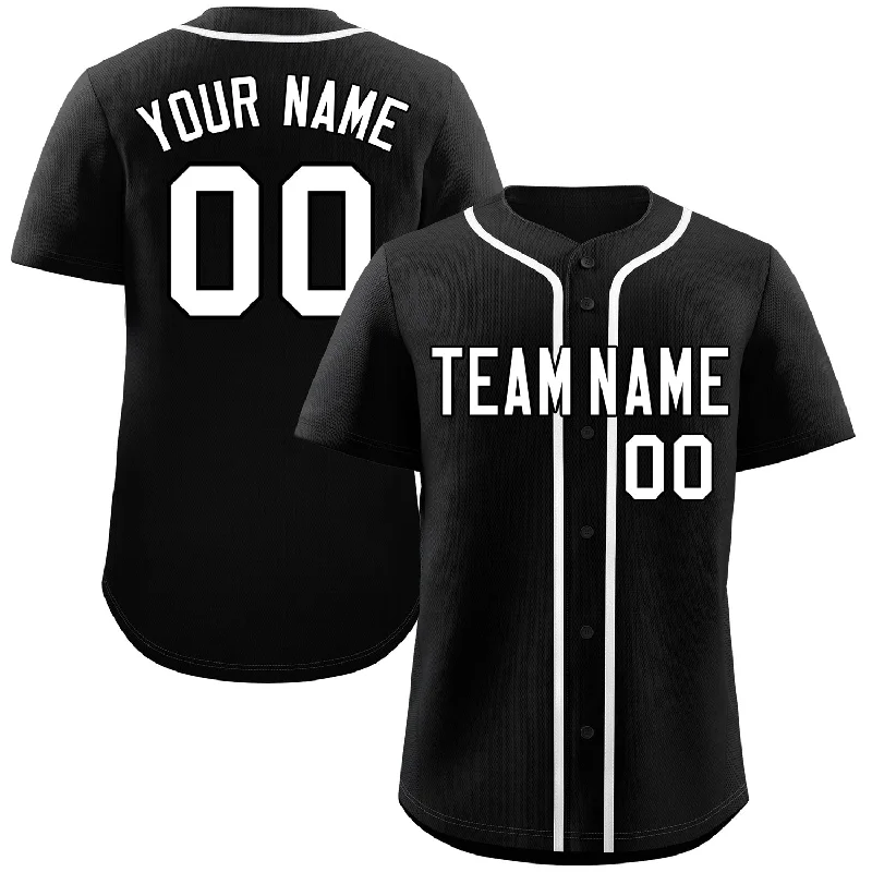 Baseball Jersey High Demand-Custom Black White Classic Style Authentic Baseball Jersey