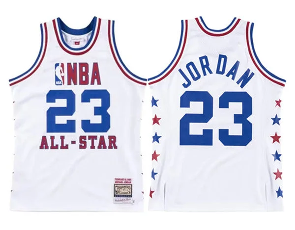 Basketball Jersey UV Protection-Men's 1985-86 All-Star #23 Michael Jordan White Swingman Stitched Basketball Basketball Jersey