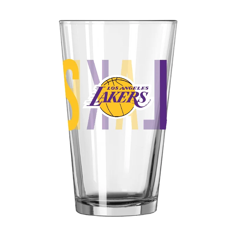 Team Mug Influencer-Los Angeles Lakers 16oz Overtime Pint Glass