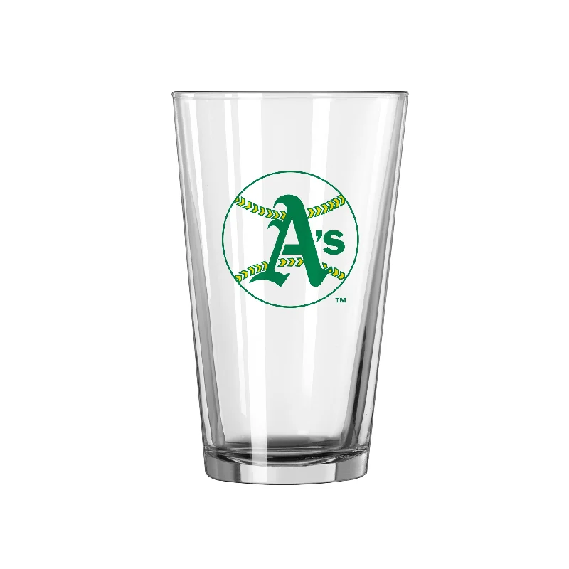 Team Mug Small Business-Oakland Athletics 16oz Retro Pint Glass