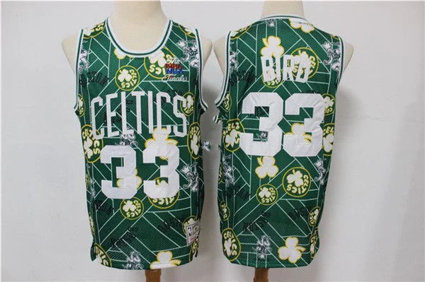 Basketball Jersey Camping-Men's Boston Celtics #33 Larry Bird Green Tear Up Pack Hardwood Classics Swingman Stitched Basketball Jersey