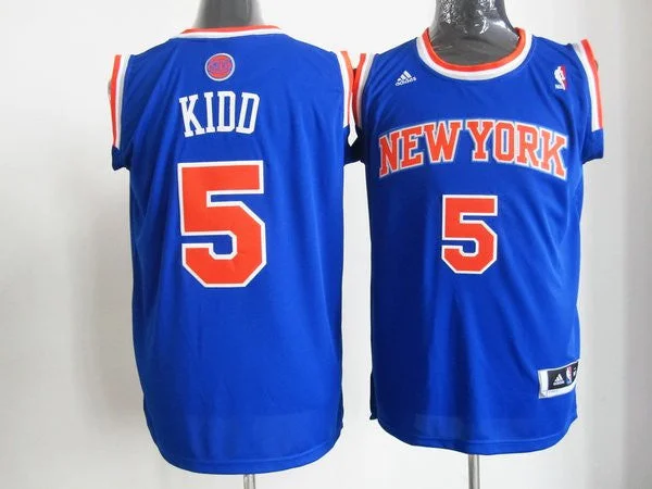 Basketball Jersey Father’s Day-Knicks 5 Kidd Blue Basketball Jerseys