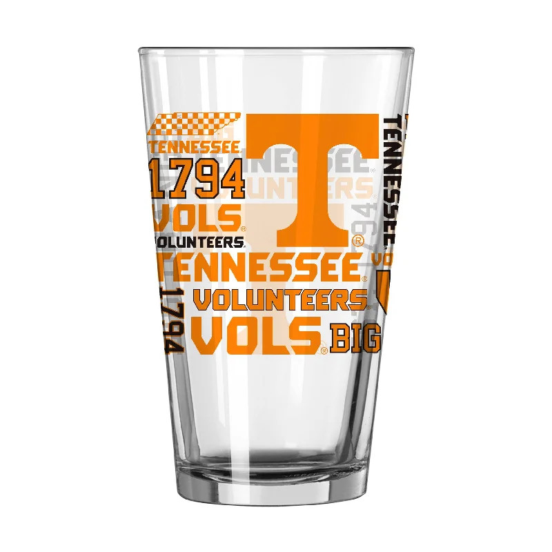 Team Mug Blue-Tennessee 16oz Spirit Pint Glass