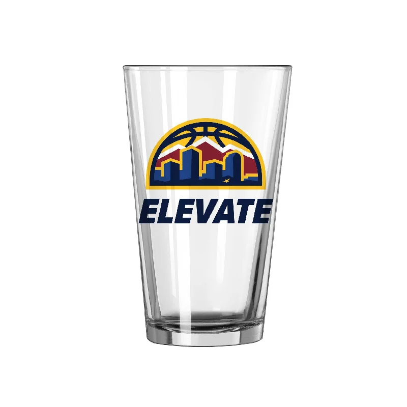 Team Mug Holiday-Denver Nuggets 16oz Slogan Pint Glass