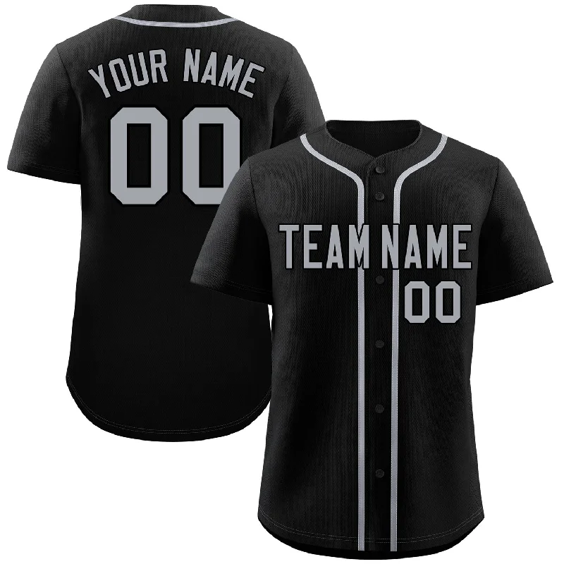 Baseball Jersey Online Exclusive-Custom Black Gray Classic Style Authentic Baseball Jersey