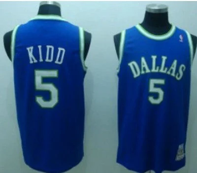 Basketball Jersey Indoor-Mavericks 5 Jason Kidd Blue Throwback Basketball Jerseys