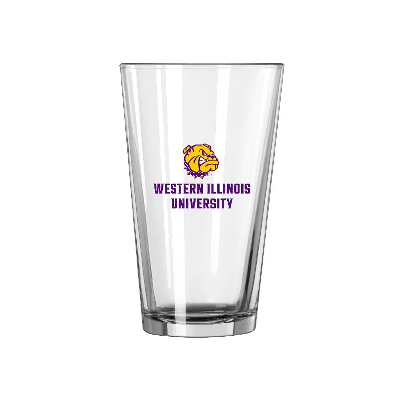 Team Mug Basketball-Western Illinois 16oz Logo Pint Glass