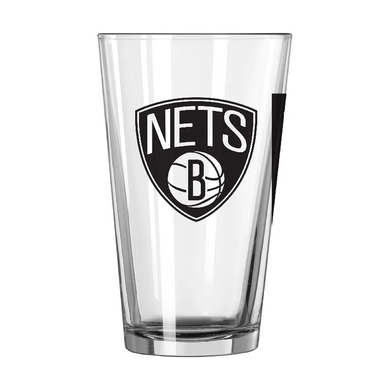 Team Mug YouTuber-Brooklyn Nets 16oz Overtime Pint Glass