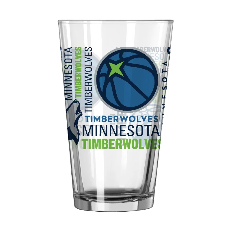 Team Mug Hard Work-Minnesota Timberwolves 16oz Spirit Pint Glass