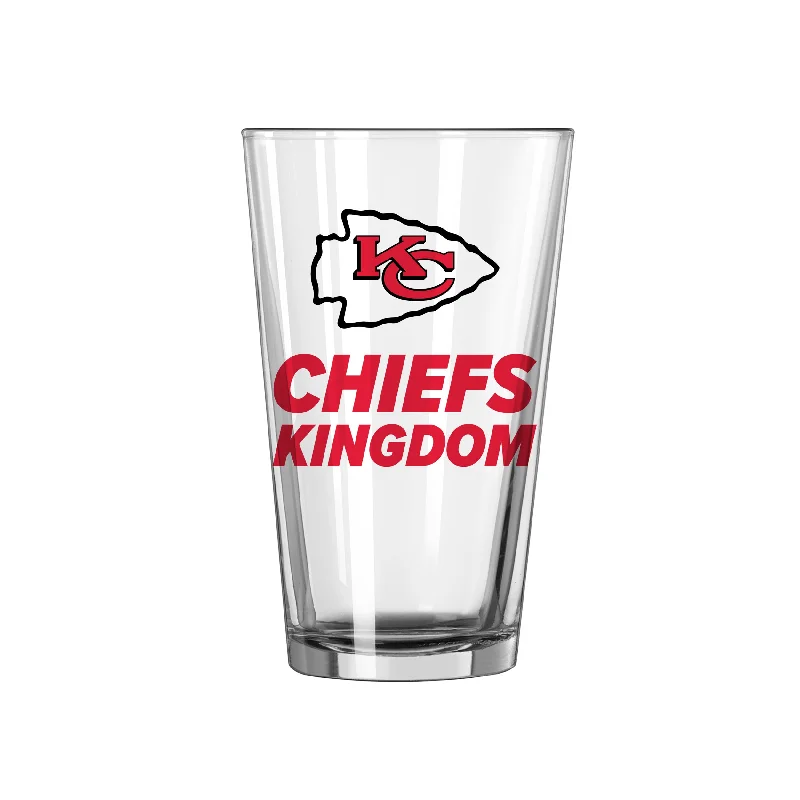 Team Mug Anniversary-Kansas City Chiefs 16oz Slogan Pint Glass