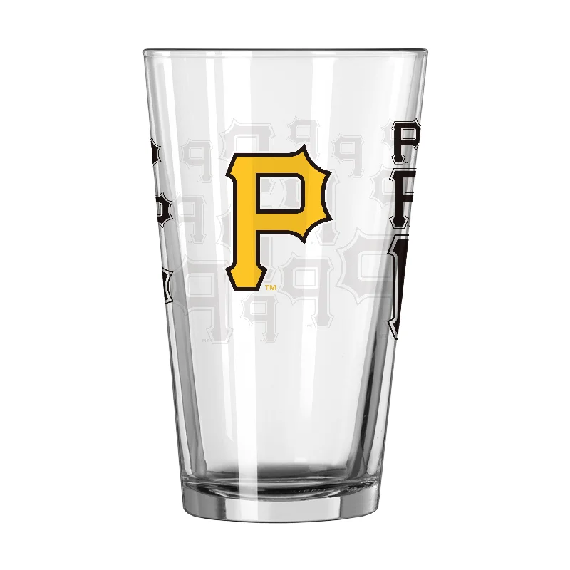 Team Mug Hiking-Pittsburgh Pirates 16oz Scatter Pint Glass