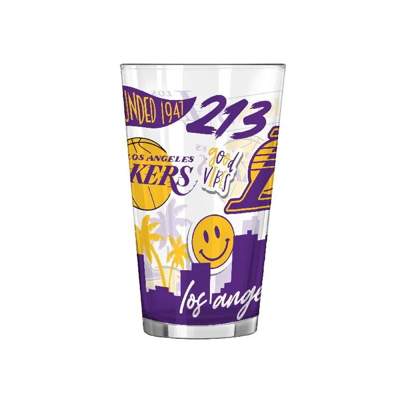 Team Mug Love-Los Angeles Lakers 16oz Native Pint Glass