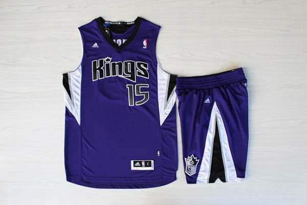 Basketball Jersey Slim Fit-Kings 15 Cousins Purple Basketball Jersey(With Shorts)