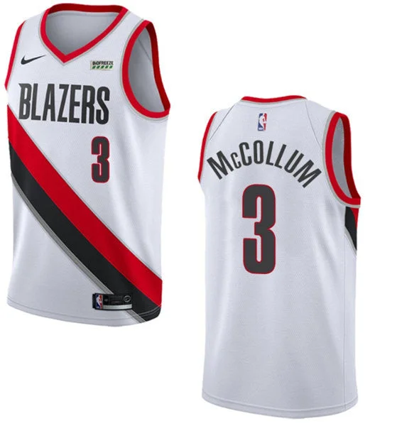 Basketball Jersey Poolside-Men's Portland Trail Blazers #3 C.J. McCollum White Stitched Basketball Basketball Jersey