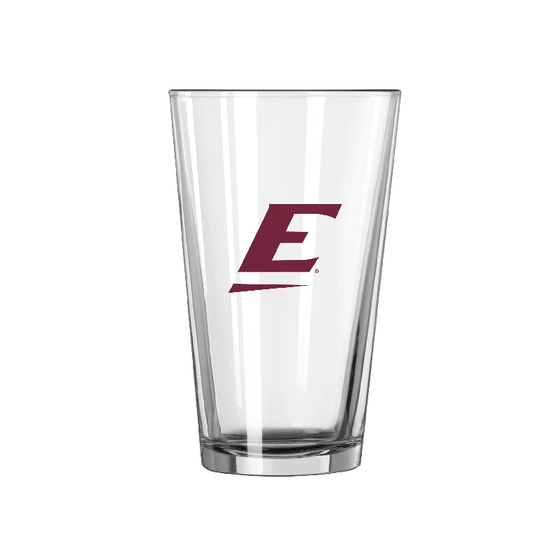 Team Mug Pink-Eastern Kentucky 16oz Logo Pint Glass