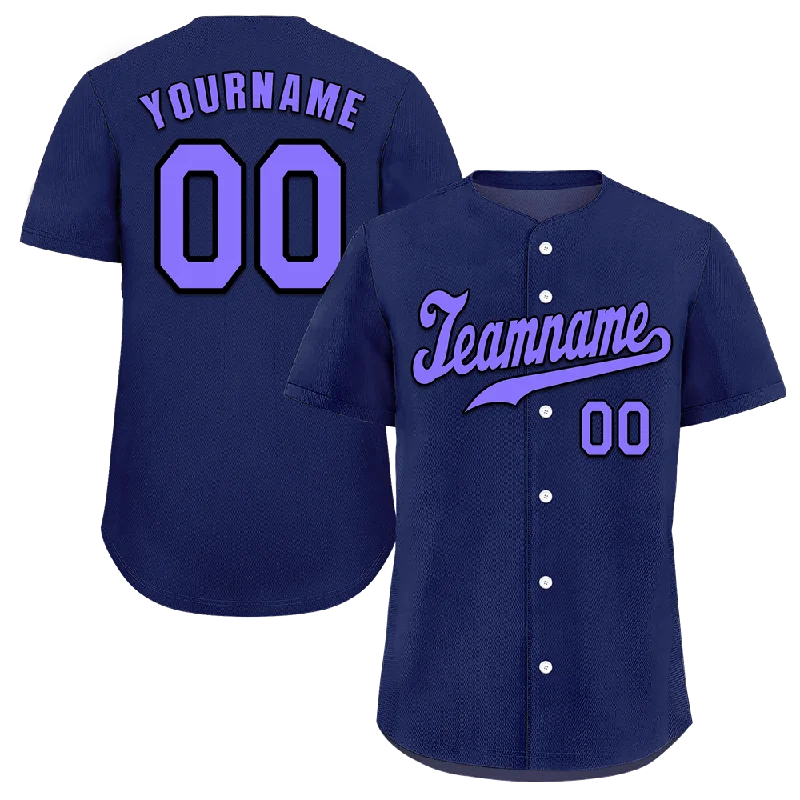 Baseball Jersey Pop Culture-Custom Blue Classic Style Purple Authentic Baseball Jersey